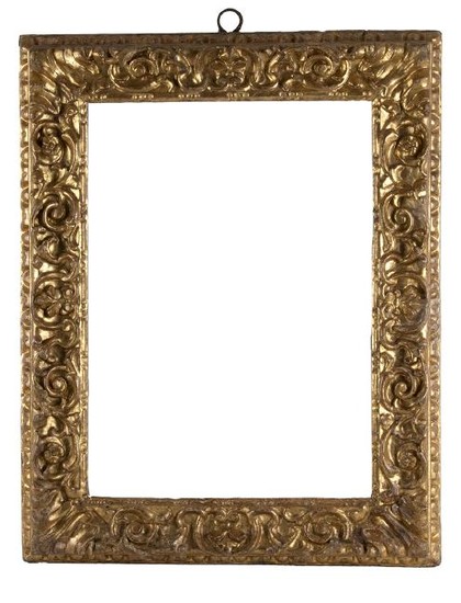 FRAME, ROME, 17th CENTURY Sculpted and gilded wood