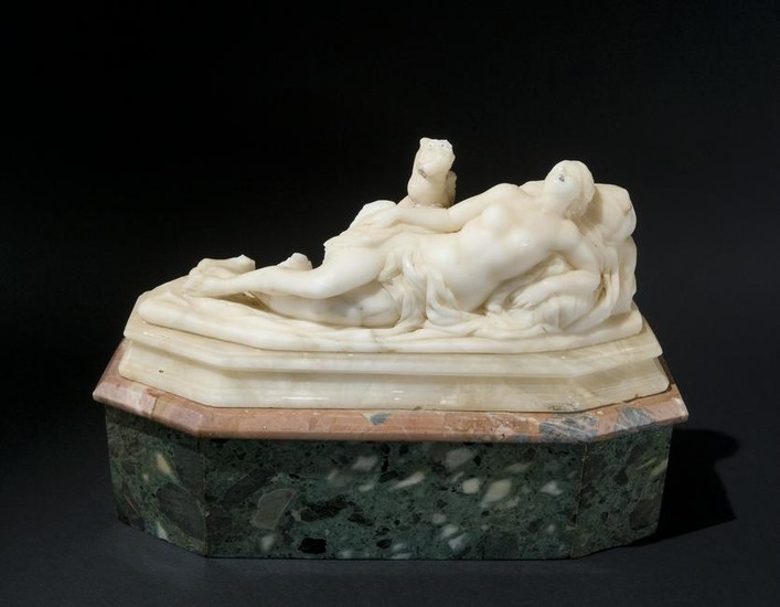 A 18th century alabaster group