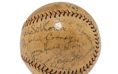A 1928 Boston Braves Team Signed Autograph Baseball Featuring George Sisler and Rogers Hornsby (Beck