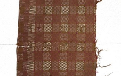 A 19th Century Welsh Wool Blanket, worked in an olive...