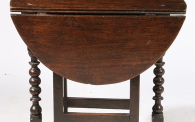 A CHARLES II OAK GATELEG OCCASIONAL TABLE, CIRCA 1680. The o...