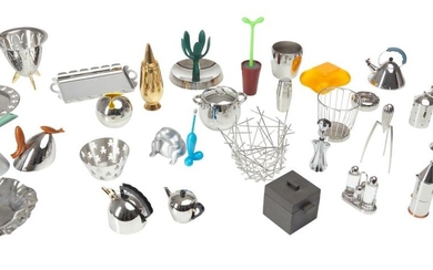 A COLLECTION OF MINIATURE ALESSI PIECES FROM VARIOUS DESIGNERS