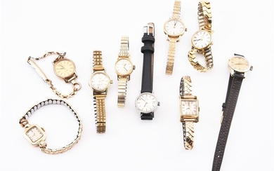 A COLLECTION OF OMEGA LADIES WRIST WATCHES