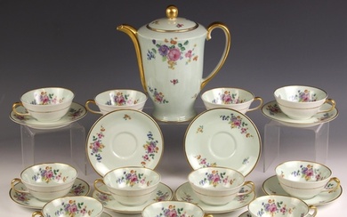A Charles Ahrenfeldt Limoges part coffee service, mid 20th c...