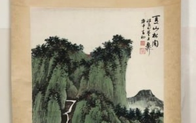A Chinese Ink Painting Hanging Scroll By Xie ZhiLiu