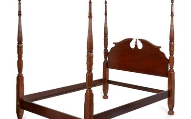 A Chippendale Style Carved Mahogany Four-Post Tester
