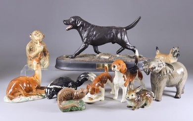 A Collection of Beswick Pottery Animal Models, including -...