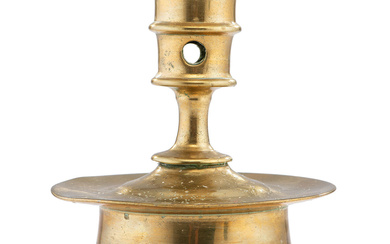 A Continental Brass Heemskerk Candlestick