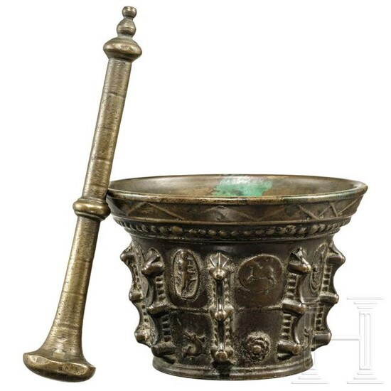 A French bronze mortar, 17th century