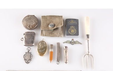 A GROUP OF ASSORTED SILVER ITEMS including a late Edwardian ...