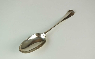 A George I silver rat tail spoon by Samual Lee