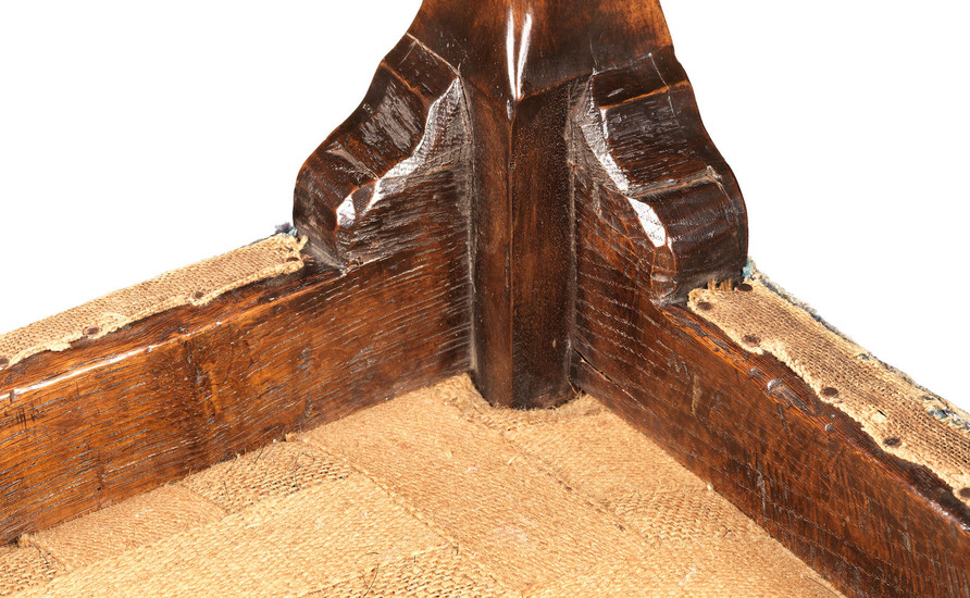 A 19th Century walnut stool