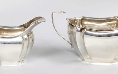 A George V Silver Cream-Jug and Sugar-Bowl, Probably by Williams...