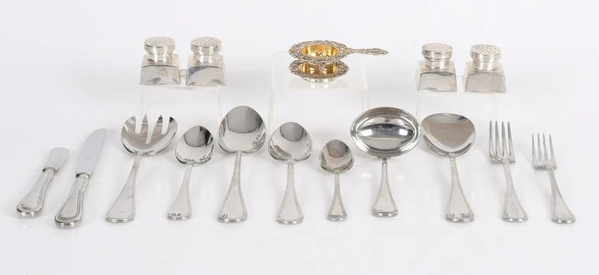 A Group of Sterling Silver Tableware, Etc...