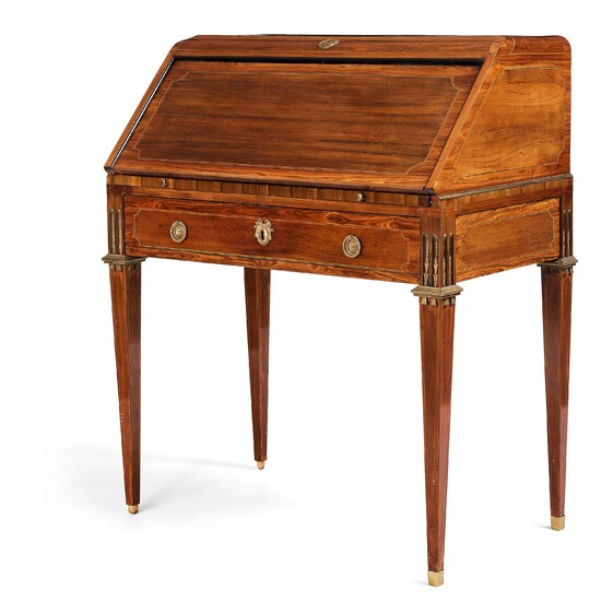 A Gustavian secretaire attributed to G A Ditzinger.