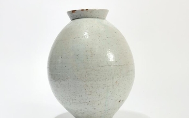 A Korean glazed ovoid Moon vase, Choson Dynasty