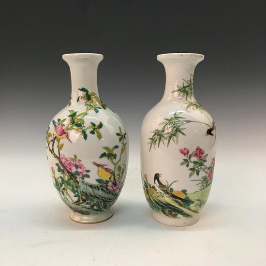 A Pair of Chinese Faience Vases