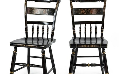 A Pair of Hitchcock Chairs.