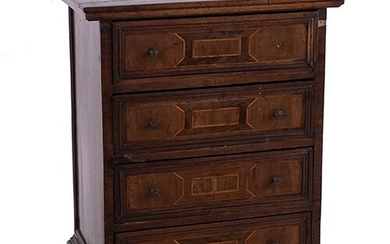 A Parquetry Inlaid Chest of Drawers.