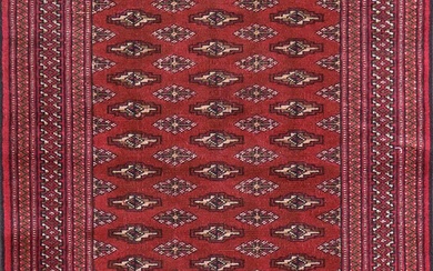 A Persian Hand Knotted Turkaman Runner, 290 X 85