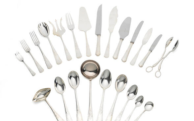 A Pierre Meurgey service of silver plated flatware