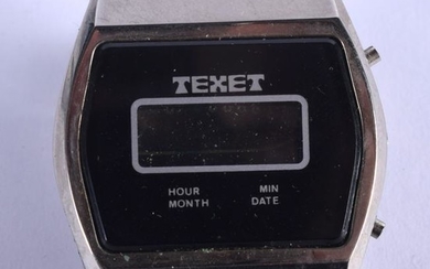 A RETRO TEXET STAINLESS STEEL BOXED WRISTWATCH. 3.25 cm