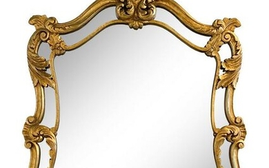 A Regence Style Giltwood Mirror Height 50 x width 36