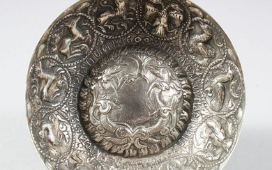 A SMALL POSSIBLY OTTOMAN GREEK SOLID SILVER BOWL, with