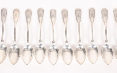 A Set of German .800 Silver Spoons
