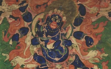 A Thang-ka depicting the Dharmapala Mahakala
