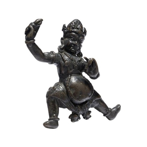 A Tibetan gilt-bronze figure of Vajrapani, 19th...