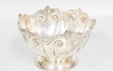 A Victorian Silver Rose-Bowl, Maker's Mark Worn, London, Probably 1897,...