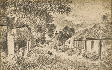 A Village Lane, George Leslie Hunter