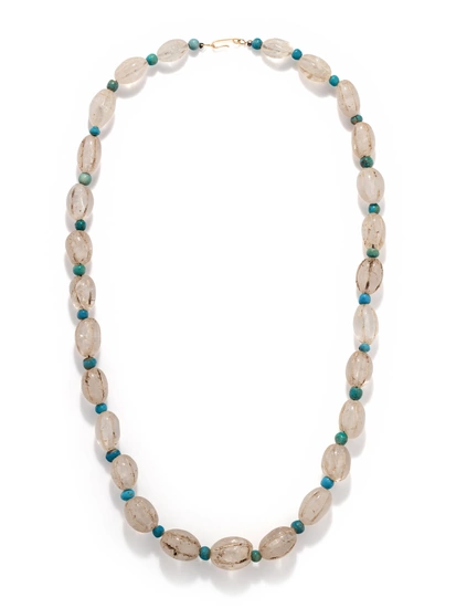 A Western Asiatic Rock Crystal and Faience Bead Necklace
