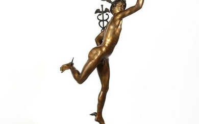 A bronze figure: Mercury, After Giambologna