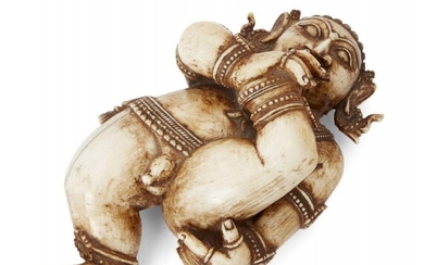 A carved ivory figure of Krishna, Orissa,...