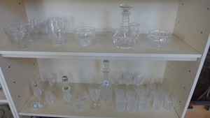 A collection of cut glassware to include two sets of six Wat...