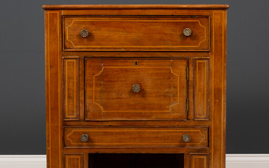 A continental mahogany bedside cabinet
