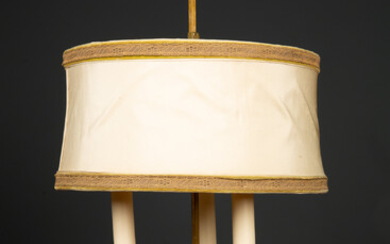 A decorative table lamp