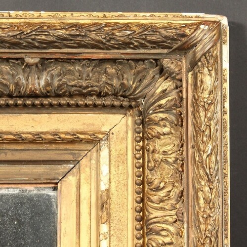 A fine 19th Century Continental gilt composition frame, reba...