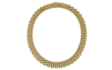 A gold fancy-link necklace