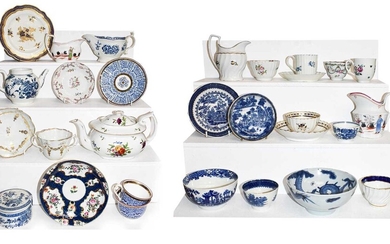 A group of 18th century Worcester and other 18th/19th...