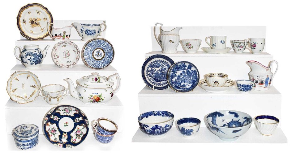 A group of 18th century Worcester and other 18th/19th...