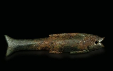 A jade fish pendant, China, Shang Dynasty
