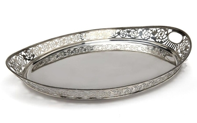 A large Dutch silver tray