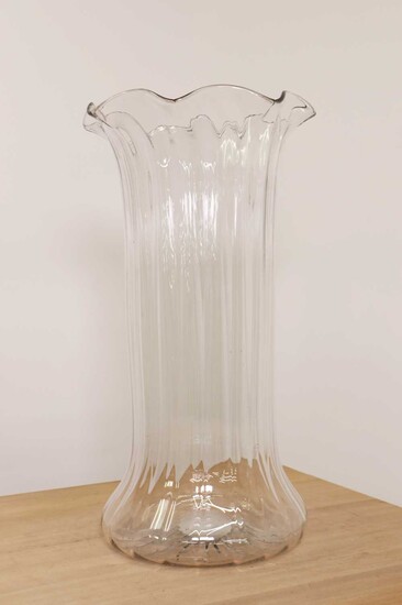 A large Victorian glass country house flower vase
