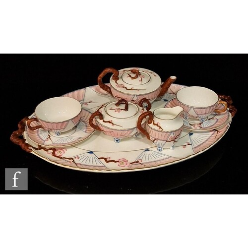 A late 19th Century Wedgwood Aesthetic cabaret tete-a-tete s...