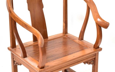 A modern Chinese hardwood horseshoe back chair, height 103cm.Condition Report...