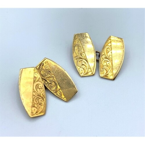 A pair of vintage 9ct Gold Cufflinks 5.1g