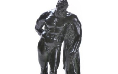 A patinated bronze model of the Farnese Hercules, after the Antique, early 19th century